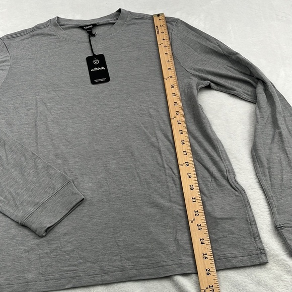 NWT‎ Allbirds S, XL Gray LS Merino Wool, Tencel, Athletic Shirt - Picture 5 of 15